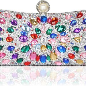 Women's Evening Bags Sparkly Rhinestone Clutch Purses Luxury Handbags
